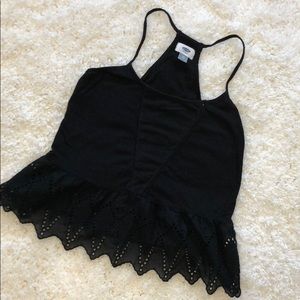 NWOT Black Detailed Top – Perfect for Summer